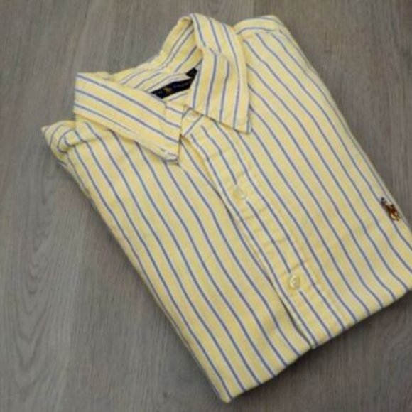 Ralph Lauren Pony Logo Men's Dress Shirt Size XLCasual Striped Collared Button - Picture 1 of 8